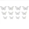 3D paper hollow wall sticker Butterflies fridge Stickers children room Decorotions 12pcs/set