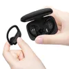 T16 T17 Kablosuz Bluetooth Kulaklık TWS Spor Su Geçirmez Aşırı Kulak Kulaklık Kulaklık 5.0 Siyah Şarj Tabanı ile Siyah