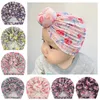 7 Colors Printed Polyester Newborn Hats Spring and Autumn Keep Warm Caps Handmade Donut Bonnet Children Headwear Photo Props