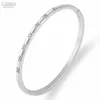 Fysara 4mm Largeur Mince Sqaure Cz Cristaux Bracelets Pour Femmes Bracelets De Mariage Titane Acier Bijoux Charme En Gros Q0719