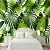 Personnalisé 3D Papier Peint Murale Forêt Tropicale Tropicale Feuilles De Bananier Po Peintures Murales Salon Restaurant Café Toile De Fond Papier Peint Peintures Murales 210722