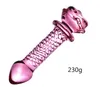 newest 3 style red rose dilatador anal dildo beads butt plug glass sexo anal toys buttplug sex toys for men glass anal toy X0503