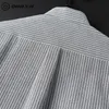 Camicie eleganti da uomo Casual slim fit a maniche lunghe a righe ricamate con bottoni in cotone di qualità formale 60% poliestere 40%3039