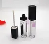 7ml LED 가벼운 빈 립 광택 튜브 사각형 재충전 병 컨테이너 플라스틱 클리어 Lipgloss 메이크업 미러 SN5422와 함께 포장