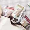 Wielokrotnego użytku Mason Jar Butelki Nuts Cukierki Pieczęć Pieczęć Świeże Żywność Torba Przechowywania Przekąski Zipper Sealid Kitchen Organizer