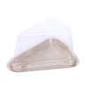 Scatola di imballaggio per torta a triangolo in plastica trasparente per scatole di immagazzinaggio portatili trasparenti