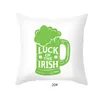 Saint-Patrick jeter taie d'oreiller 18 x 18 pouces trèfle peau de pêche coussin bière irlandaise nain décor canapé canapé taie d'oreiller CCF4981
