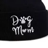 Unisex Hats For Winter dog mom Knitted Cuffed Cap Hip Hop Sailor Cap For Woman Ribbed Short Breathable Hats Thicker Beanie Y21111