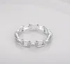 Luxury 100% 925 Sterling Silver Rings för män Kvinnor Size 4-10 Cubic Zircon Chain Personality Fashion Jewelry J-4732335