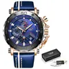 2020 LIGE MENS Horloges Topmerk Luxe Mode Militaire Quartz Horloge Heren Leer Waterdichte Sport Chronograaf Relogio Masculino Q0524