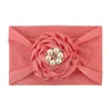 Fashion Baby Girl Flower Pearl Headband Soft Nylon Knot Headwrap Boutique Kids Girls Hair Accessories hair band 1314 B3