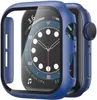 Apple Watch Series 8 7 6 SE 5 4 3 2 커버 슬림 44mm 38 42 41 45mm 49mm 용 압제 유리 스크린 보호기 PC 범퍼 케이스