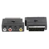 Hot RGB Scart bis 3 RCA S-Videoadapter Composite RCA SVHS S-Video AV TV-Audio für Video-DVD-Recorder TV-Fernsehprojektor