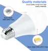 LED-Birnen E27 Smart Control RGB-Licht Dimmable 5W 10W 15W RGBW-Lampe Bunte, wechselnde Birne Warmweiß-Dekor Home