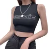 Kvinnor Sommar Y2K Kortärmad Crop Top Shiny Hot Borr Rhinestone Cosmic Letter T-shirt Navel Slim Vest Club Streetwear X0507