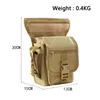 Sacs de plein air militaire tactique multi-fonction taille jambe sac Pack équitation randonnée cuisse téléphone portable pochette porte-eau