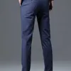 古典的な格子縞のストレッチスーツパンツ男性ブランドプラスベルベットメンズドレスパンツメンズスリムフィット暖かい快適なパンタロンホム210522