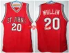Ron Artest # 15 Maillot de basket-ball Chris Mullin # 20 Walter Berry # 21 St. John's Retro Hommes cousus avec numéro personnalisé et nom