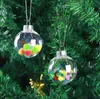 Bola transparente personalizada Santa Presente Clear Bolas Decoração da árvore de Natal Decoração da lareira Fontes de partido da casa para amigos
