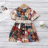 Flickor Etnisk stil Sommarklänning Fringed Lace Short Sleeve Baby Dress Folk-Custombaby Princess Dress Q0716