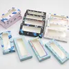 Groothandel 16 stijlen 3D Mink Lash Paper Wimper Packaging Box Washes Dozen Marmeren Ontwerp voor 10 mm- 25mm Mink Eyelashes Case