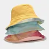 Summer Bucket Hats Personality Adult Tie-dye Print Two-sided Foldable Sun Hat Trend Comfortable Fisherman Cap Wide Brim