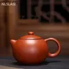 NLSLASI yixing tea pot purple clay Xi Shi teapot Dahongpao kettle Handmade Tea set Chinese ceremony supplies 210813