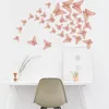 Decoração de festa 12pcs/lote 3d Hollow Butterfly Wall Sticker Butterflies Decalques Diy Home Removável Mural Casamentos Crianças Decores de janela da sala