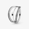 925 Sterling Silver Women Ring for Lover Gift Cz Diamond Fine Jewelry Fit Pandora European American Style Luxury Designer Rings