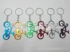 Chaveiro de bicicleta Mini moda bicicleta pingente chaveiro anéis abridor de garrafas multi 50 pcs / lote