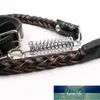 Genuine Leather Dog Leads Leash With Spring Durable For Medium Large Control Collars & Leashes
