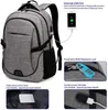 Mochila Anti roubo Laptop Saco de viagem com porta de carregamento USB para mulheres homens estudantes universitários da escola se encaixa 15,6 polegadas