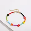 Link, Chain 4pcs Handmade Woven Acrylic Beaded Bracelet Set For Women Girls Colorful Flower Little Daisy Bracelets Friendship Jewelry Gifts