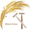 10/20/30 Pieces Eco-Friendly Manual Wheat Straw Engång Bionedbrytbart material Två lager Blade Rakning Razor