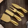 4pcs/Set Cheese Tool Gold Slicer Cutter Knife Creative Graters Kitchen Tools Cake Spatula Butter cheese set LX4168