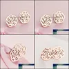 Stud Earrings Jewelry 18Kgp Rose Gold Color Titanium Steel Camellia Classic 316L Stainless For Women Note Fade (Ge105)1 Drop Delivery 2021 D