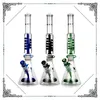 Invriesbare spoel Glazen waterpijpen Zware rookpijp Waterpijpen waterpijpen 18" hoge bong Grote dubbele beker Invriesbare booreiland Condensatorspiralen Buil A Bong Dab Rigs bubbler