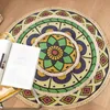 Moroccan style cotton and linen floor mats simple bedroom home bedside carpet living room sofa coffee table foot mat