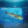Toppkvalitet 6 Färg 13cm 22g ABS Fiske Lures för basöring Multi Fogade Swimbaits Slow Sinking Bionic Swimming Lure Bass Freshwater Saltwater