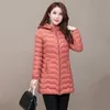 Winter coat women black 5 colors XL-6XL plus size hooded parkas autumn Korean slim light thin down cotton jackets LR842 210531