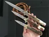 Итальянская мафия автоматическое нож Solingen ручка рога складное лезвие 9 11 -дюймовое лагерь тактическое карманное выживание nefes8180032