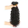 Brasilianska Human Hair Water Wave 2 Pieces / Lot Double Wefts Curly Två Bundlar Naturfärg 10-30Inch
