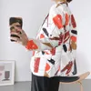 Fashion women's jacket printing autumn loose single-breasted mid-length ladies blazer Elegant casual suit 210527