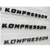 Chrome Matte noir gloss noir kompressor lettres trunk fender badge emblèmes emblèmes autocollant pour Mercedes benz amg8906261