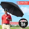 Double Layer 120cm Big Umbrella Rain Women Travel Family Grid Large Paraguas 4Folding 10K Wind Resistant Business Men 210721