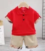 2 pcs meninos roupas de verão conjuntos crianças camisas de moda shorts outfits para brincadeiras de bebê criança para 0-5 anos