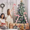 6st / set Julkanor Juldekoration för hem utomhus uppblåsbara Canes Ballonger Julgran Ornament 2022 Barngåva 211104