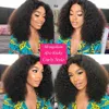 360 Spitze Frontalperücke natürliche schwarze Farbe Kinky Curly Short Bob Simulaiton menschliches Haar Perücken für Frauen synthetisch