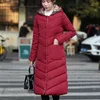 2021 neue Lange Parkas Mit Kapuze Weibliche Frauen Winter Mantel Dicke Daunen Baumwolle Taschen Jacke Frauen Outwear Parkas Plus Größe XXXL