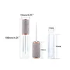 100pcs Empty Transparent Lip Gloss Tubes Plastic Lip Balm Tube Lipstick Mini Sample Cosmetic Container With Silver Cap